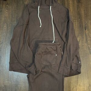 Aerie waffle matching sweater and pants